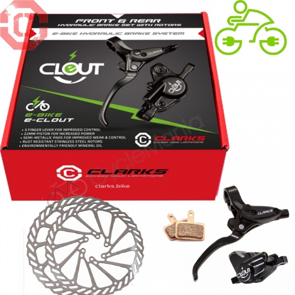 Clarks E-Clout Hydraulic e-BIKE Brake set